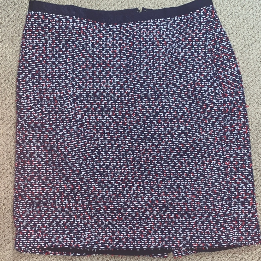 Talbots Tweed Pencil Skirt - Blue White, and Red